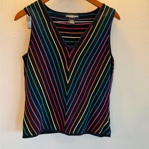 World republic  Multicolor Striped Tank Top medium